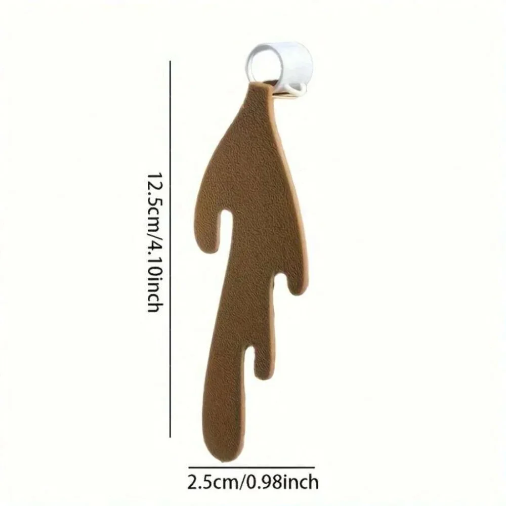 1pc Creative Spilled Coffee Cup Bookmark Pu Leather Perfect For Daily Office Use